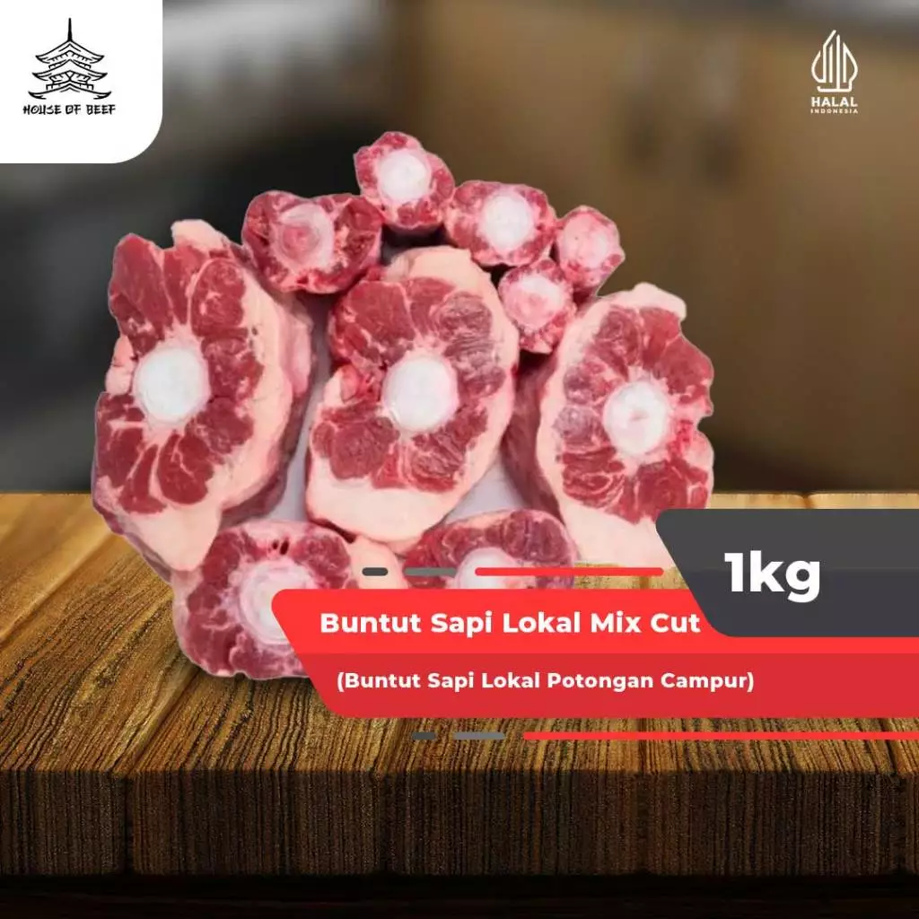 Buntut Sapi Lokal I Oxtail Mix Cut Grade Premium